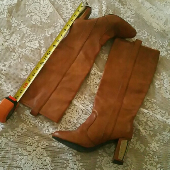 Rebecca Minkoff 9.5 Leather boots Cognac  BROWN BEAUTIFUL - Picture 7 of 16